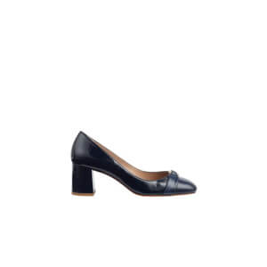 L.K. Bennett Kate Navy Block Heel Courts